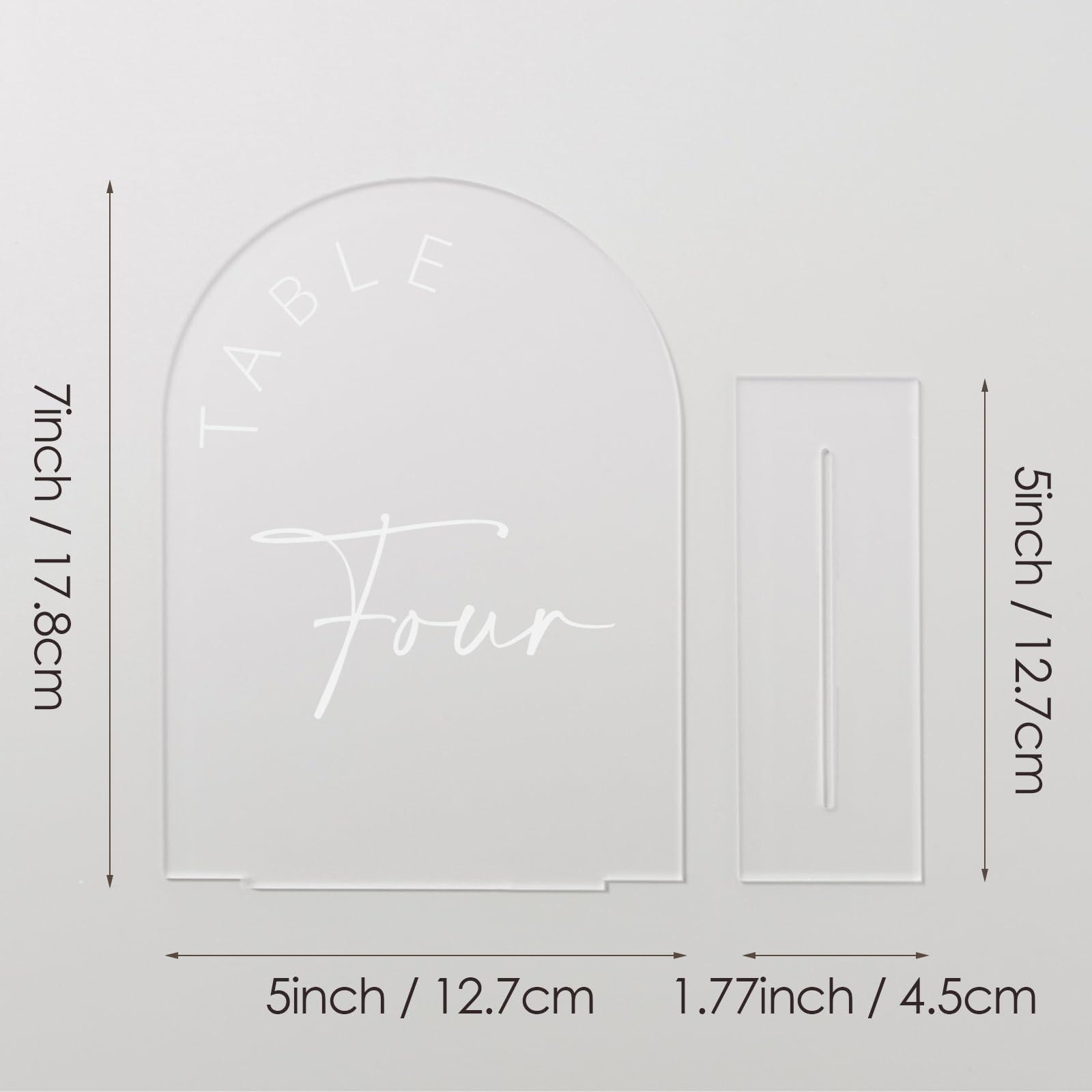 Black Arched Wedding Table Numbers 1-10 with Stands, 5x7 Inch Black Arch Acrylic Sign with Gold Letters, Acrylic Table Numbers for Wedding Reception