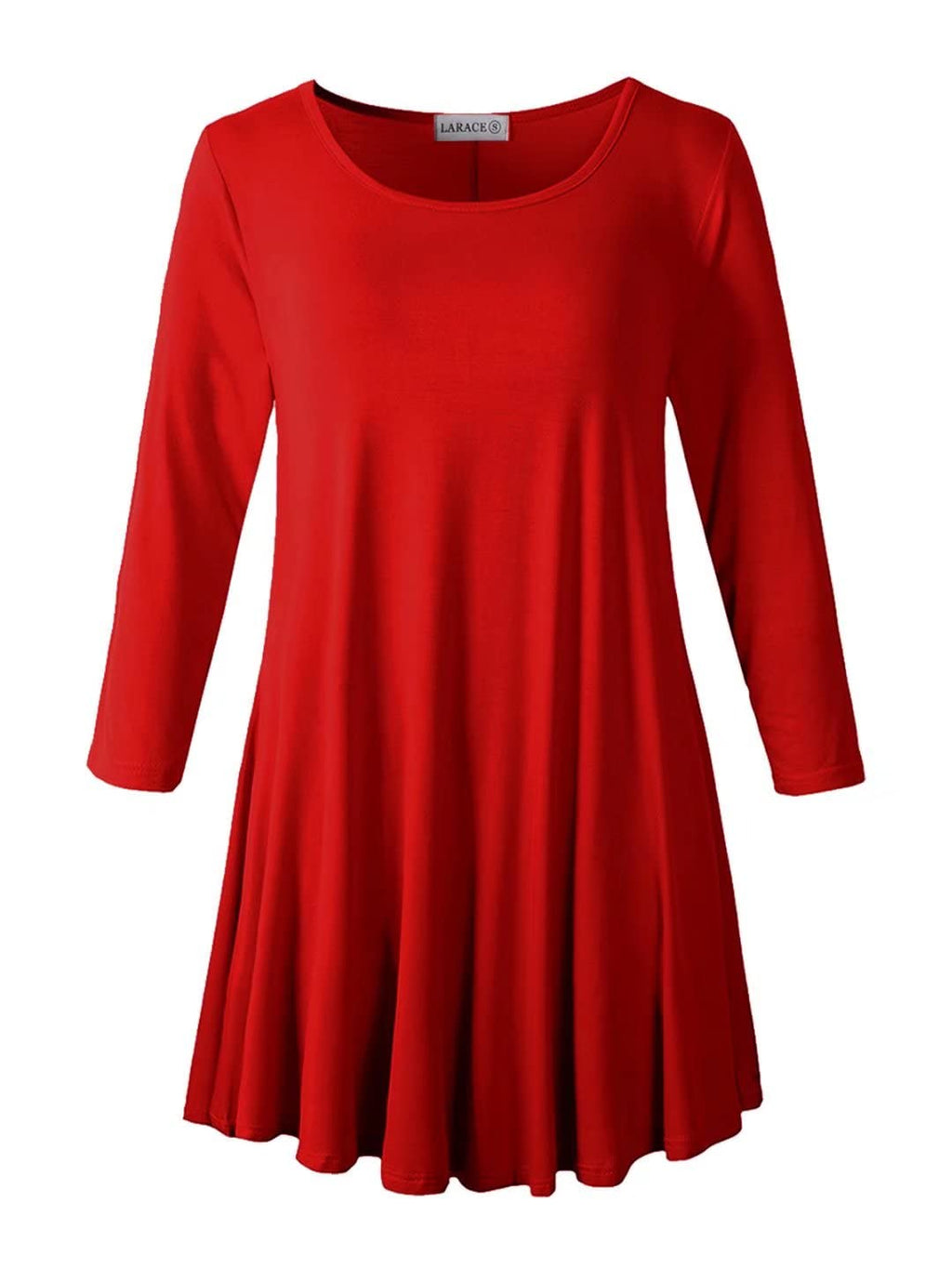 LARACE 3/4 Sleeve Shirts for Women Plus Size Tunic Dressy Top Loose Fit Flare T-Shirt