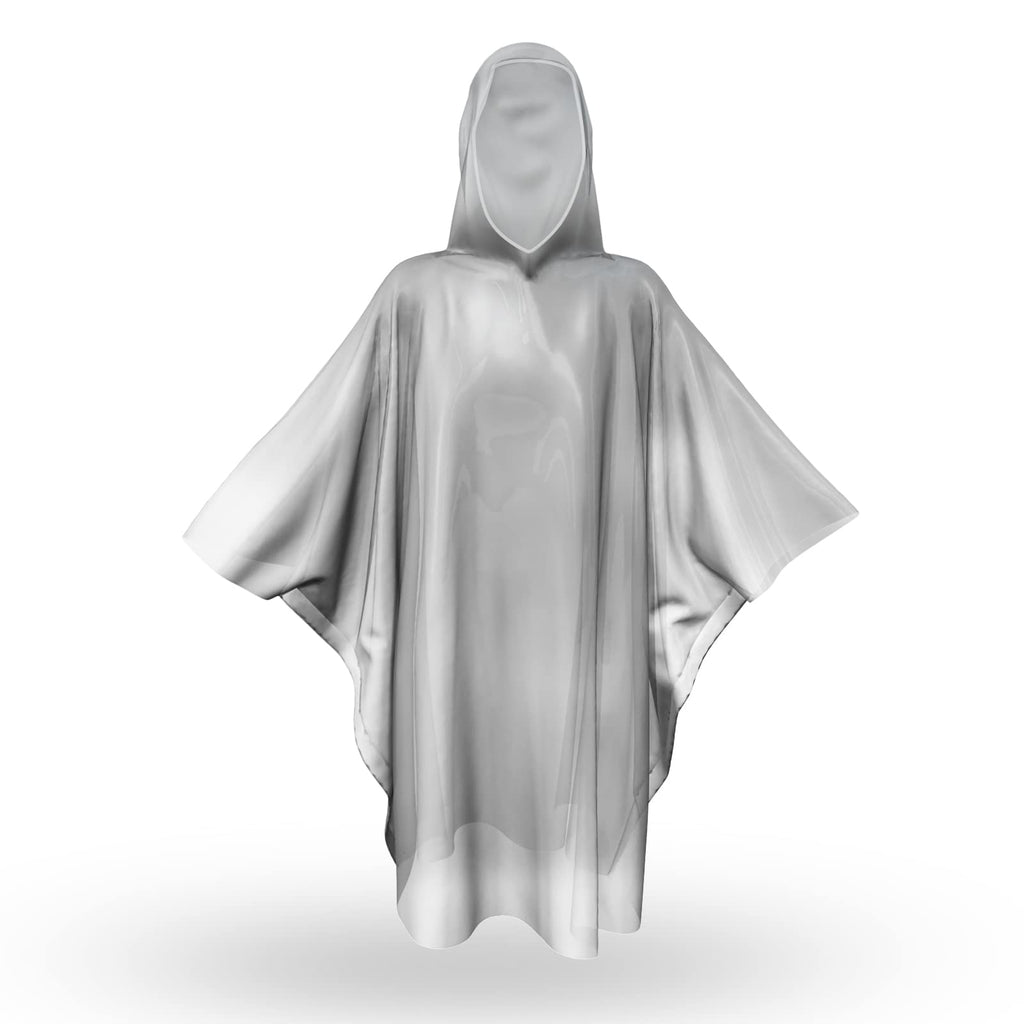 SaphiRose Disposable Rain Ponchos for Adults, 4 Pack Family Pack Clear Emergency Hooded Raincoat for Travel Camping