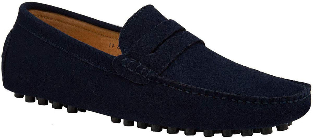 JIONS Mens Driving Penny Loafers Suede Moccasins Slip On Casual Dress Boat Shoes
