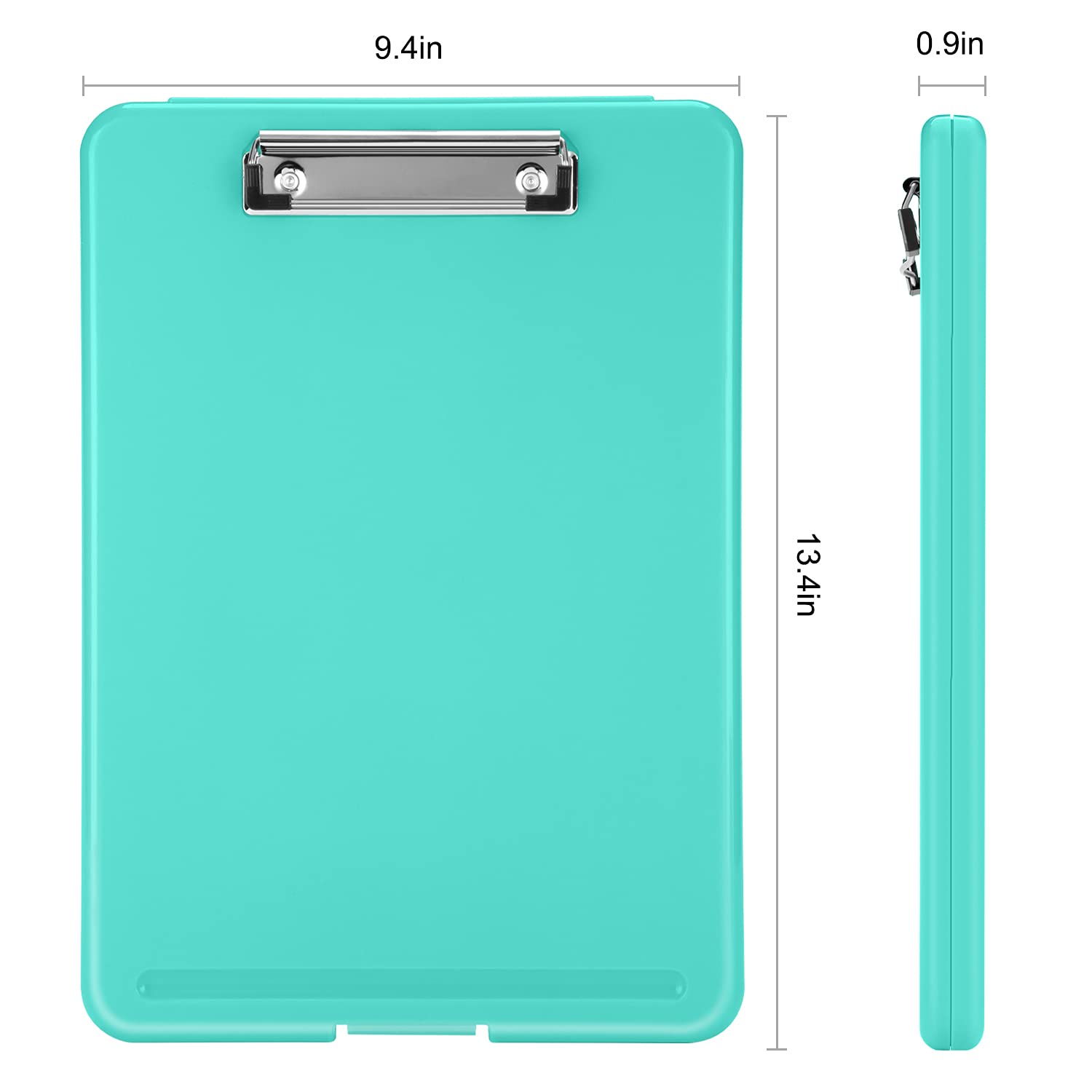 Sooez Clipboard with Storage, Plastic Storage Clipboards with Low Profile Clip, Nursing Clip Boards Foldable, Hanging Clipboard Case for Work, Teacher, Classroom Must Haves, Office School Supplies