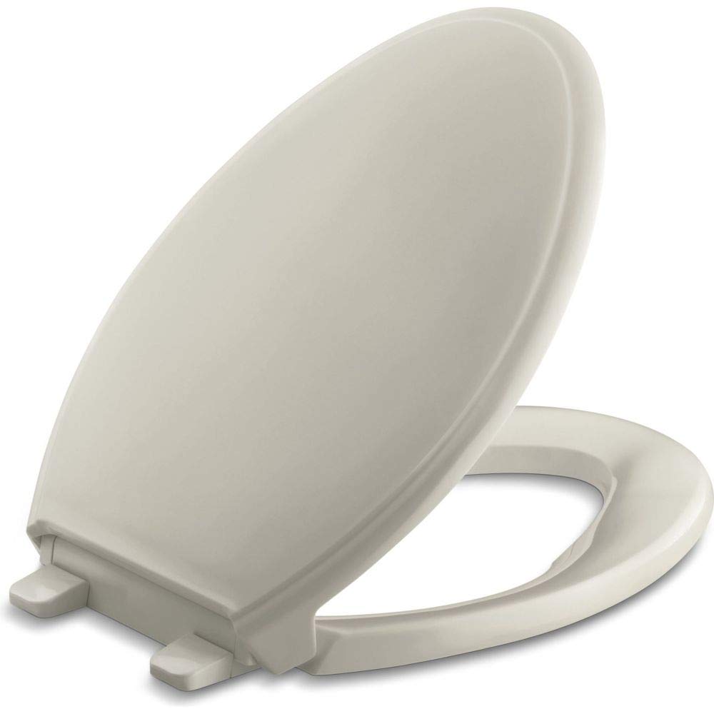 KOHLER 4733-RL-17 Glenbury ReadyLatch Quiet Close Elongated Toilet Seat, Soft Close Toilet Seats, Teal
