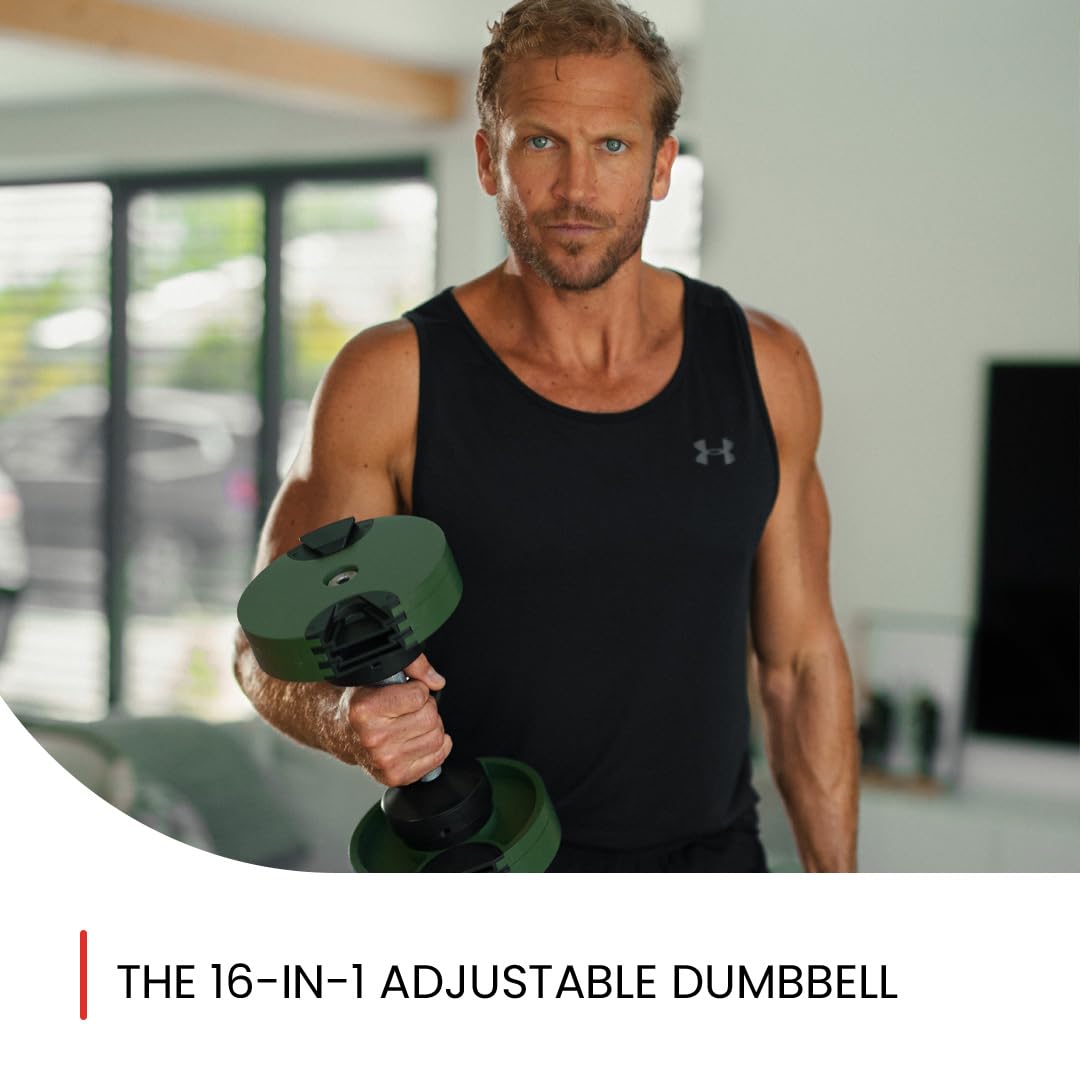 NUOBELL Adjustable Dumbbells 5-80 lbs: Replace 16 Sets, Ideal for Home Gym Weight Bench & Press