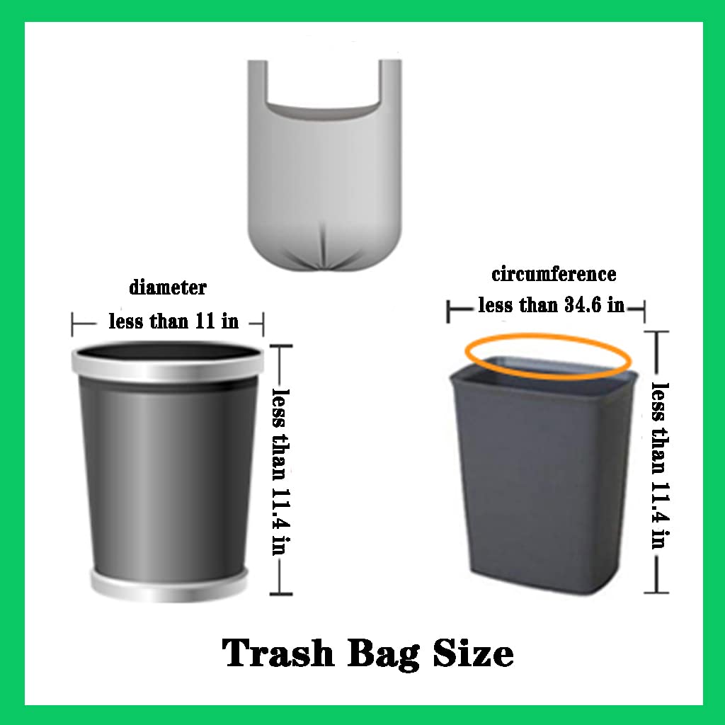 4 Gallon Trash Bag,Small Black Trash Bags 200 Counts Thicken Value Bathroom Trash Can Bin Liners,Small Garbage Bags with Handles for Kitchen Bathroom Office Waste Basket