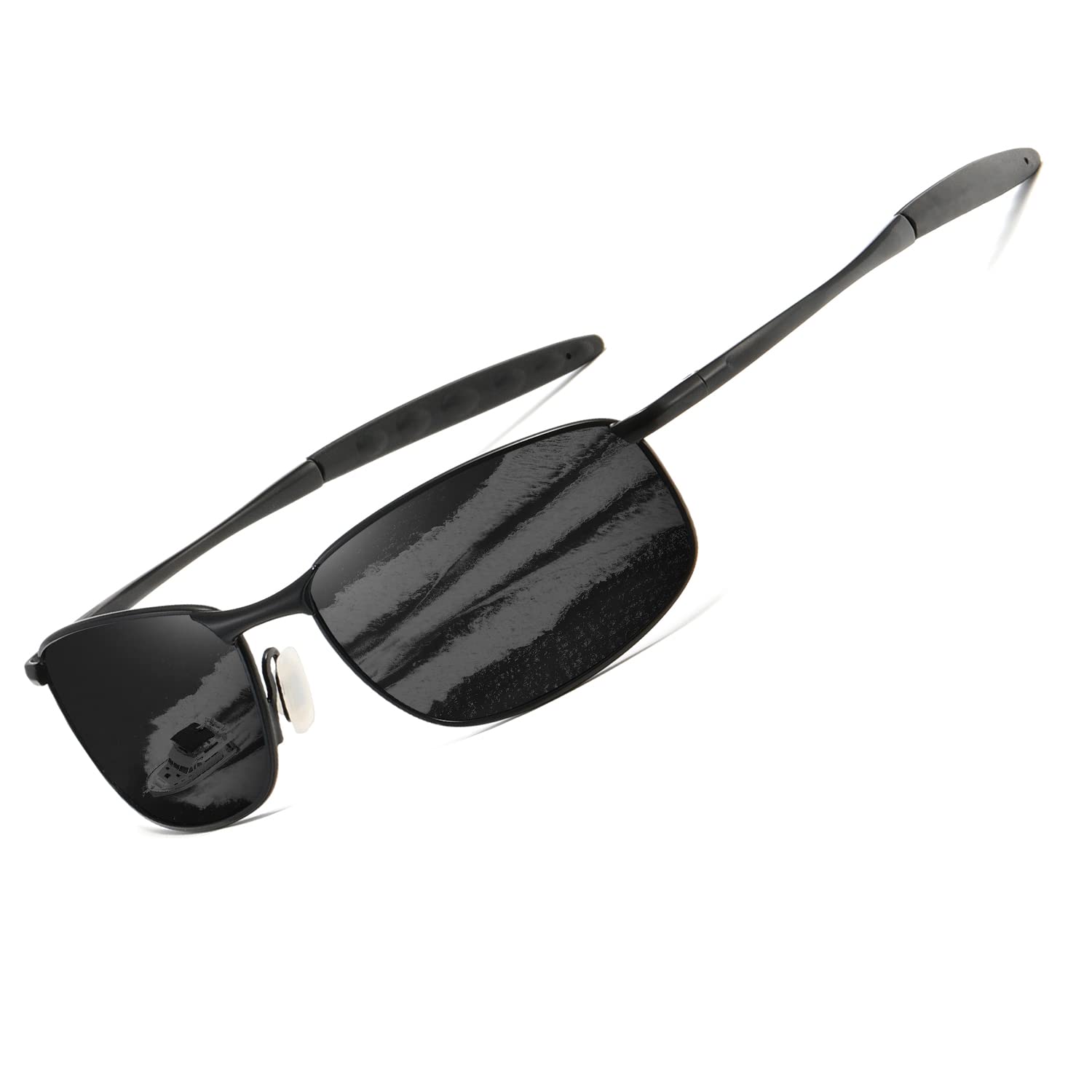 AEVOGUE Polarized Sunglasses For Men Rectangle Metal Frame Retro Sun Glasses AE0395