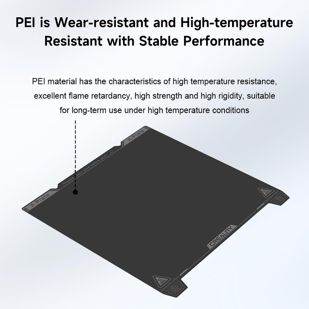 Creality Ender 3 V4 Build Plate, Original PEI Printing Plate Kit 225*250mm, Flexible Spring Steel Magnetic Platform Plate, Easy Print Removal, Heat Resistant For Creality Ender 3 V4 Combo 3D Printer