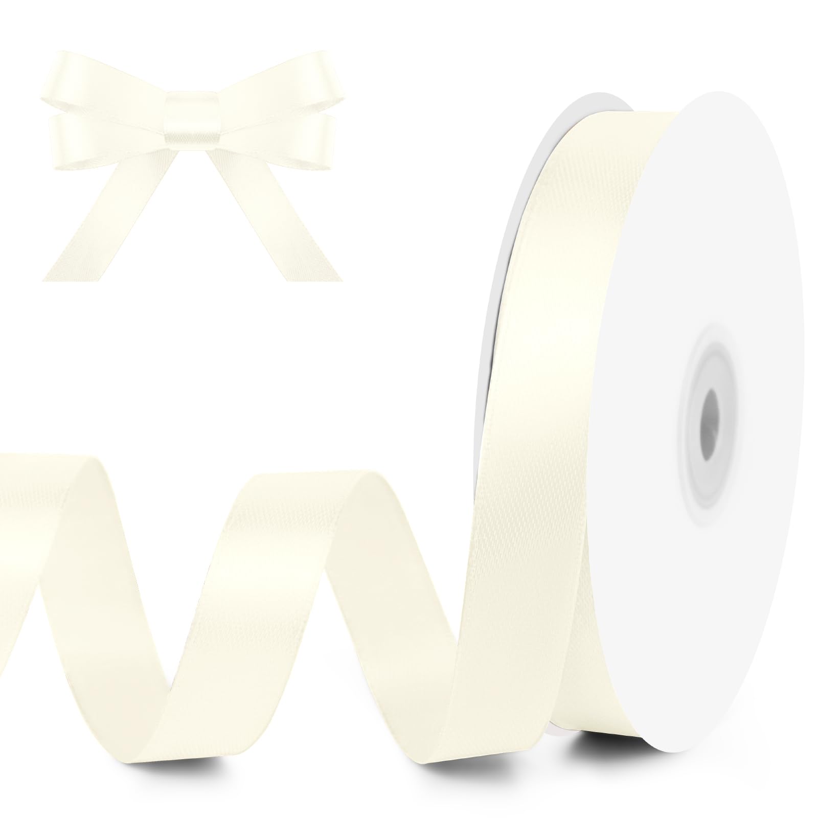 1" Wide x 100 Yards Single Face Polyester Satin Ribbon, Satin Ribbon for Crafts, Gift, Hair Bows, Wedding Party Decoration, Bow Making & Other Projects (Apple Green)