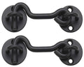 Raswik 4” Privacy Hook and Eye Gate Door Latch Easy Lock for Sliding Barn Doors, Black