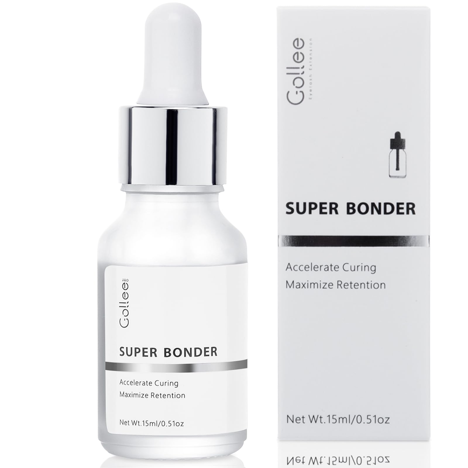 Super Bonder for Eyelash Extension Longer Retention Lash Glue Accelerator Eyelash Bonder for Lash Extensions Lash Sealant Lash Bonder Adhesive Companion Eyelash Extension Bonder -15ML