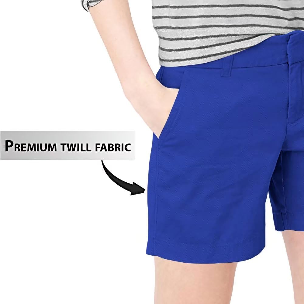 Hybrid & Company Womens Bermuda Walking Shorts Stretch 7 inch Inseam Super Comfy