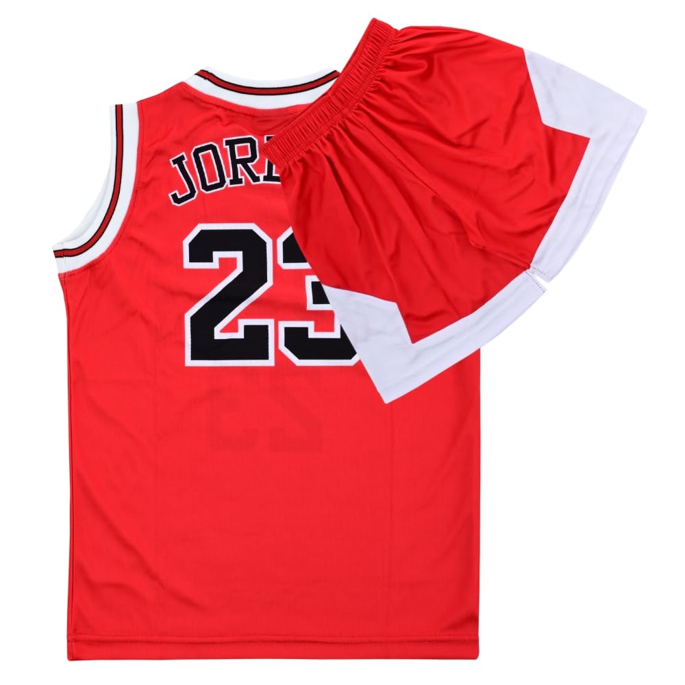 Youth Basketball Jerseys for Boys Girls Gradient Basketball Jersey Shorts for 2-14 Years Kids Training Uniform Sets