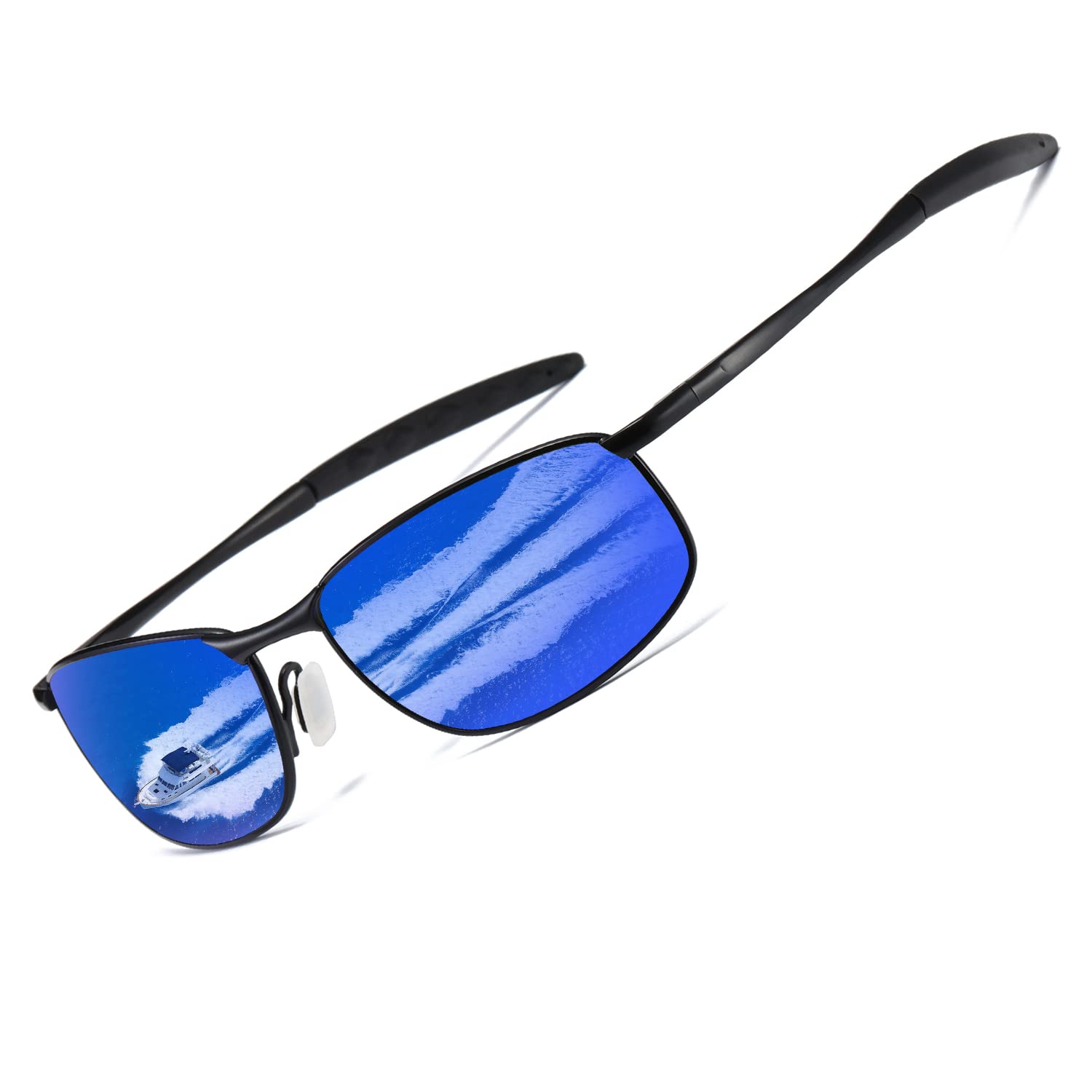 AEVOGUE Polarized Sunglasses For Men Rectangle Metal Frame Retro Sun Glasses AE0395