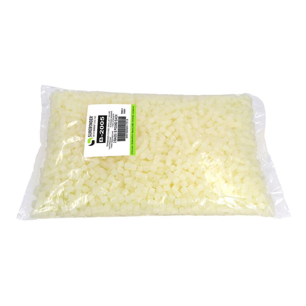 Surebonder B-2001 Less Stringing Skillet Glue Cube Pellets for Crafts and Floral Projects, 1 lb Bag, Use in Surebonder Glue Skillets, Cream Color