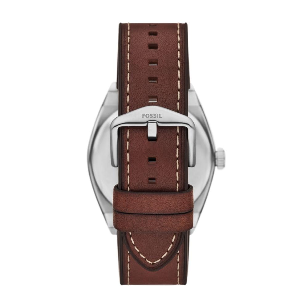 Fossil Men's Everett Quartz Stainless Steel Watch, Three-Hand Watch for Men