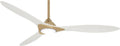 MINKA-AIRE F868L-SBR/WHF Ceiling Fan, Soft Brass/Flat White