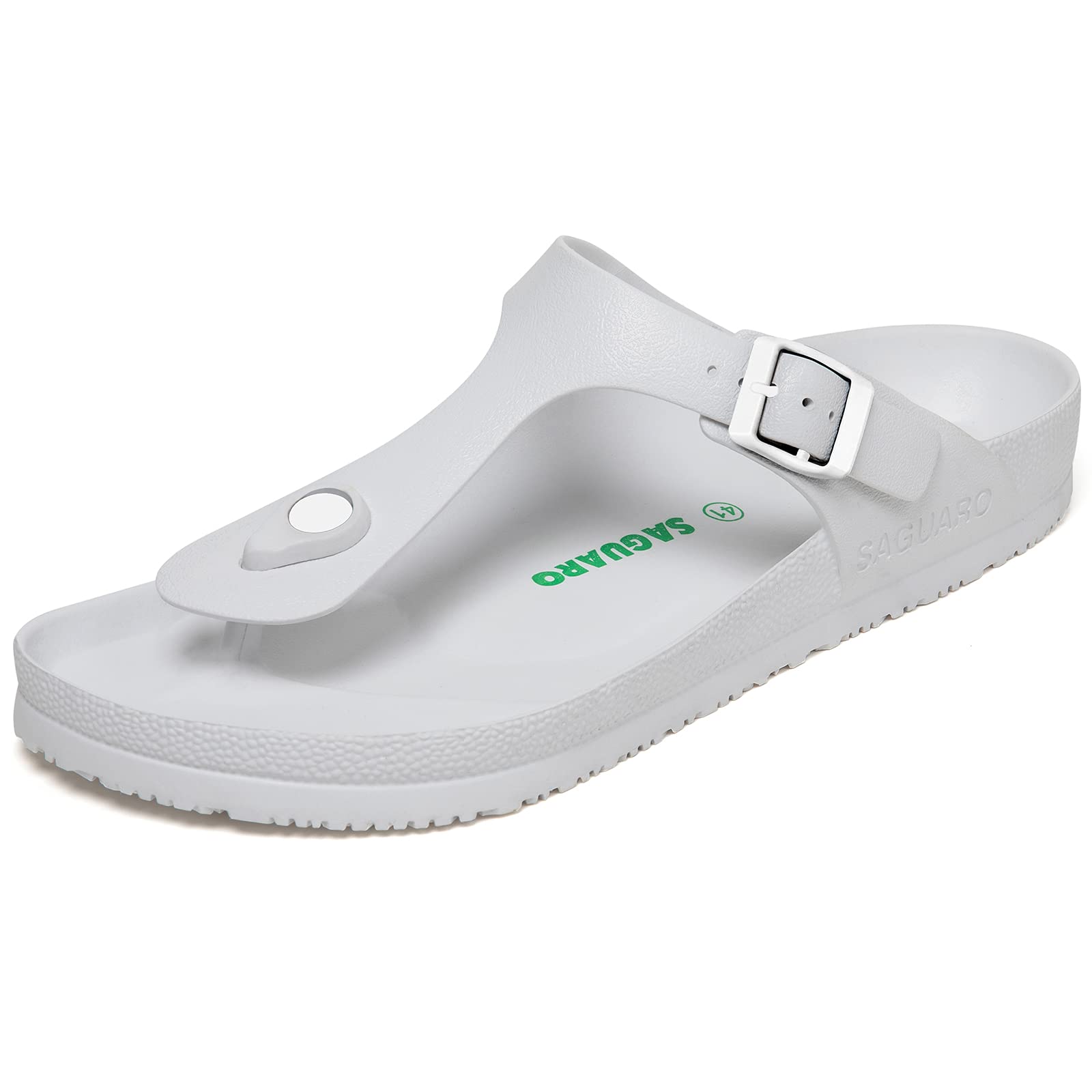 SAGUARO Men's Women's Comfort Double Buckle Sandals Lightweight Adjustable EVA Sandals with Rubble Sole