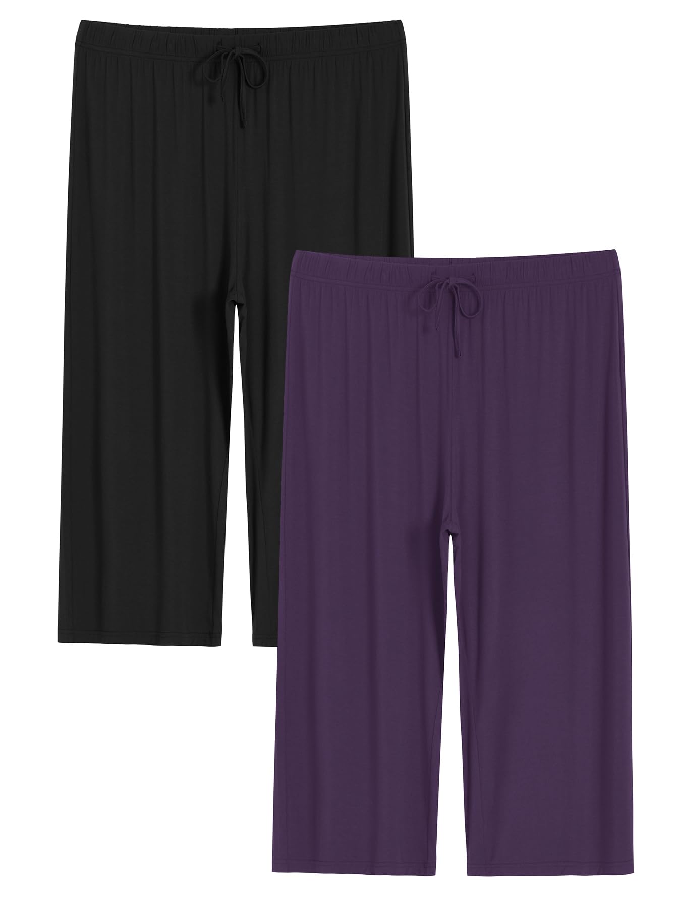 Latuza Women's Plus Size Capri Pajama Pants Wide Leg
