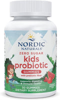 Nordic Naturals Zero Sugar Kids Probiotic Gummies - Strawberry Watermelon Flavor - 30 Gummies - Supports Digestive Wellness & Immune Health - Non-GMO - Third Party Tested - Vegan - 30 Servings
