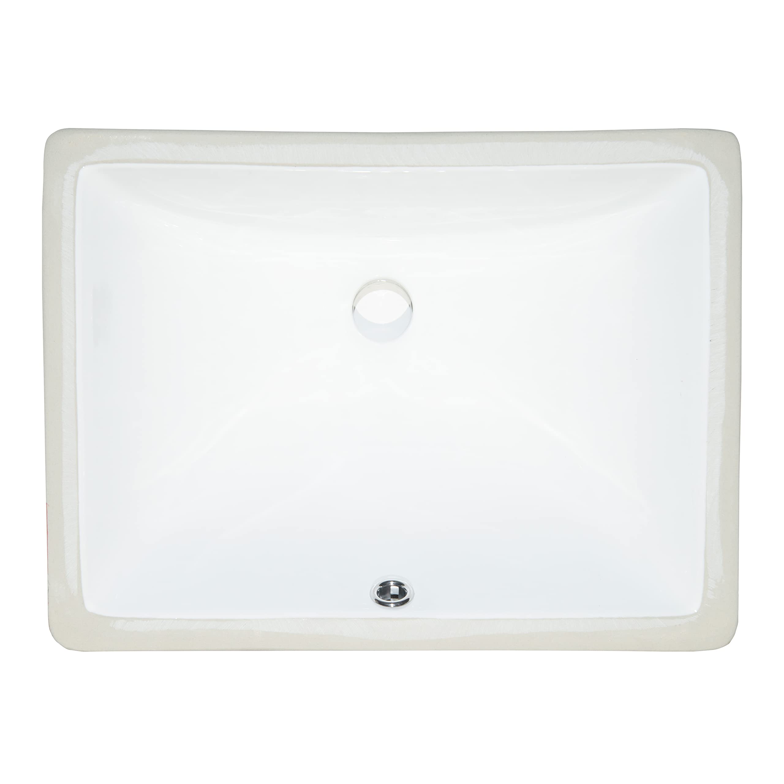 MSI 17.0” (L) x 14.125” (W) x 7.75” (H) Oval Porcelain Ceramic Undermount Bathroom Vanity Vessel Sink, White