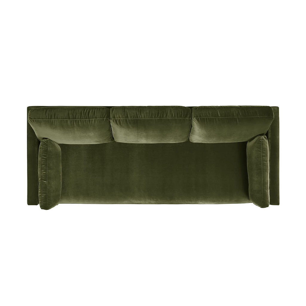 Jennifer Taylor Home Knox 84" Modern Farmhouse Performance Velvet Fabric Living Room Sofa Couch in Burnt Orange