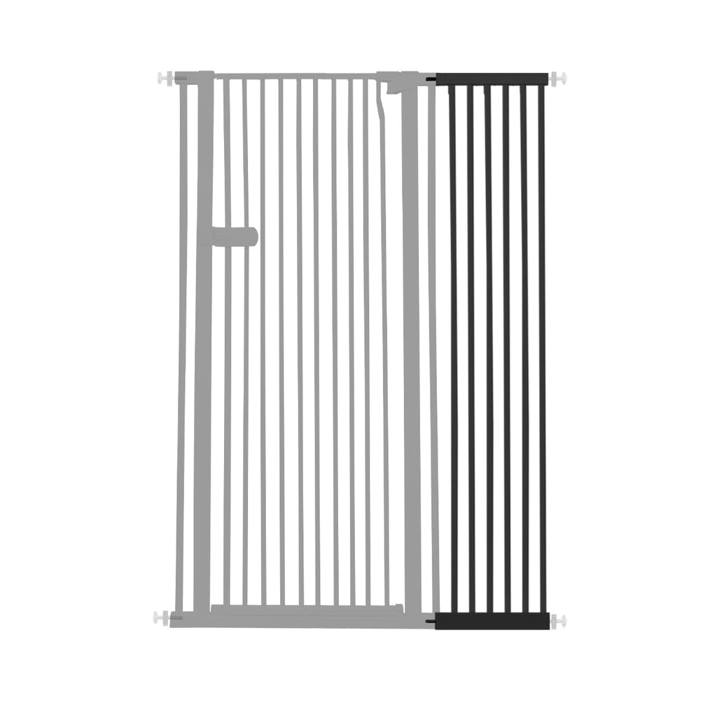Lumizone Extra Tall Cat Gate Extension Kit 55.12" High 4.13" Wide Black | Tall Pet Gate Dog Gate for Doorway Hallway Stairs Pressure Mounted Extra Wide 1.37" Gap No Drilling