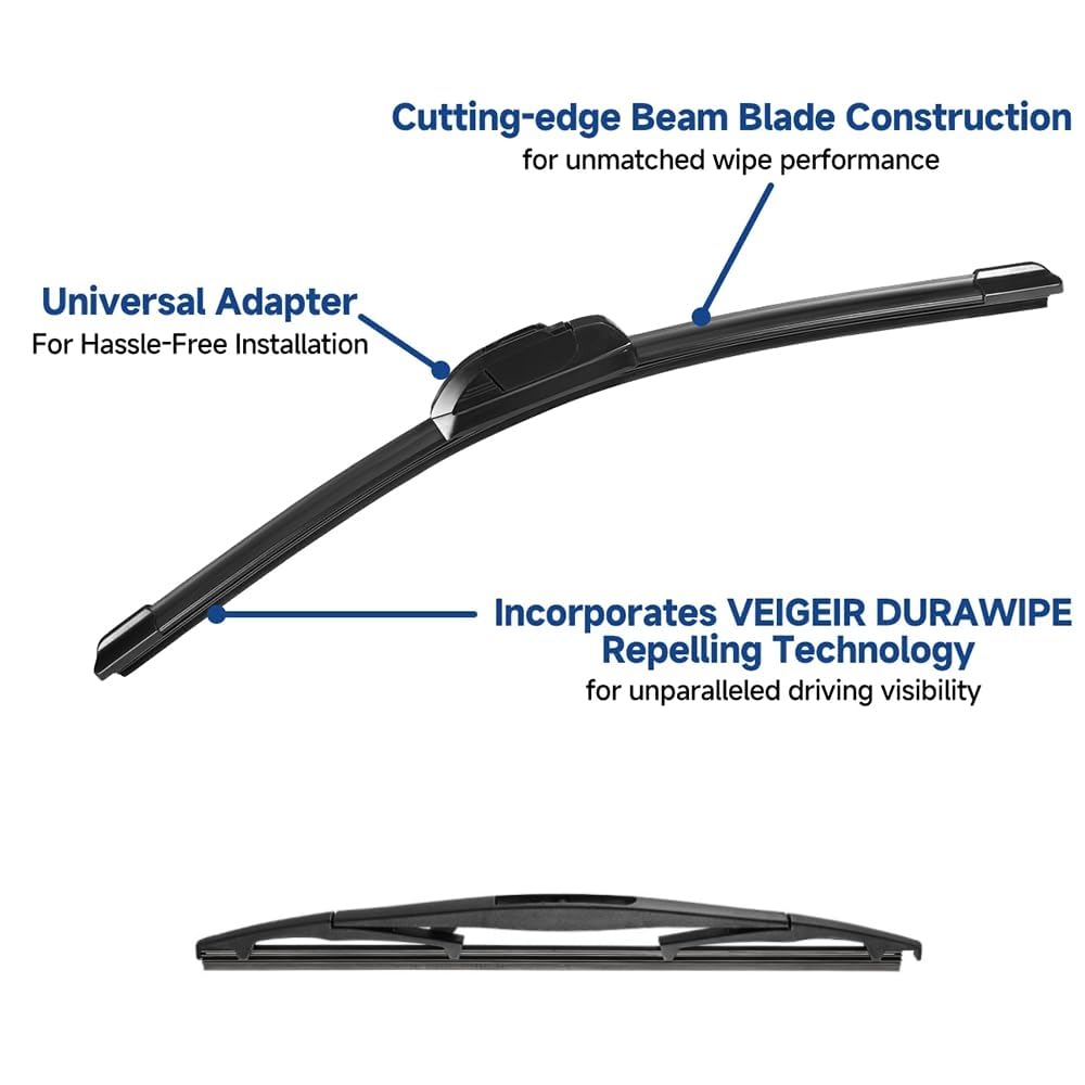 3 Pack Windshield Wiper Blades Compatible with Ford Escape 2008 2009 2010 2011 2012 Original Factory Quality Front Rear Wipers Blade Set for My Car - 20" 20" 12"