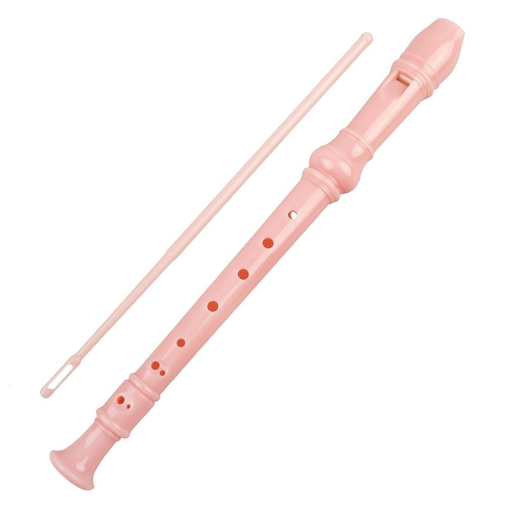 Mr.Power Maple Wooden Soprano Recorder, C Key German Style Fingering 8 Holes 2 Piece School-Approved Musical Instrument Pupil Student Educational (Wood Color)