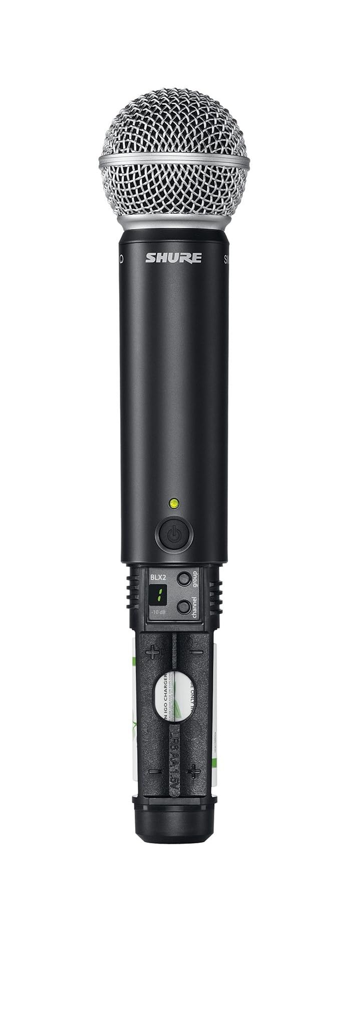 Shure BLX24/SM58 Wireless Microphone System - 14-Hour Battery Life, 300 ft Range, UHF | Includes SM58 Handheld Vocal Mic, Single Channel Receiver | H9 Band (BLX24/SM58-H9)