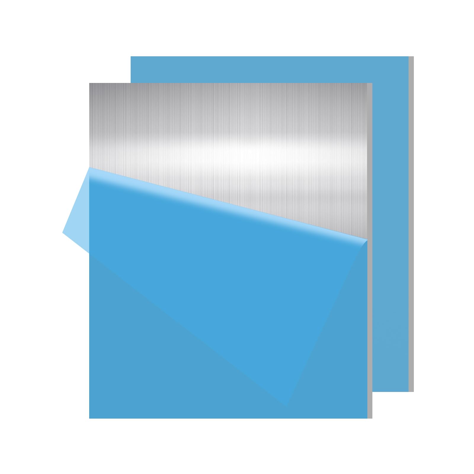5PCS 6061 Aluminum Sheet Metal 1/4" x 4" x 4", Aluminum Plates Covered with Protective Film, Heat Treatable Aluminum Flat Bar for DIY Craft, Industry