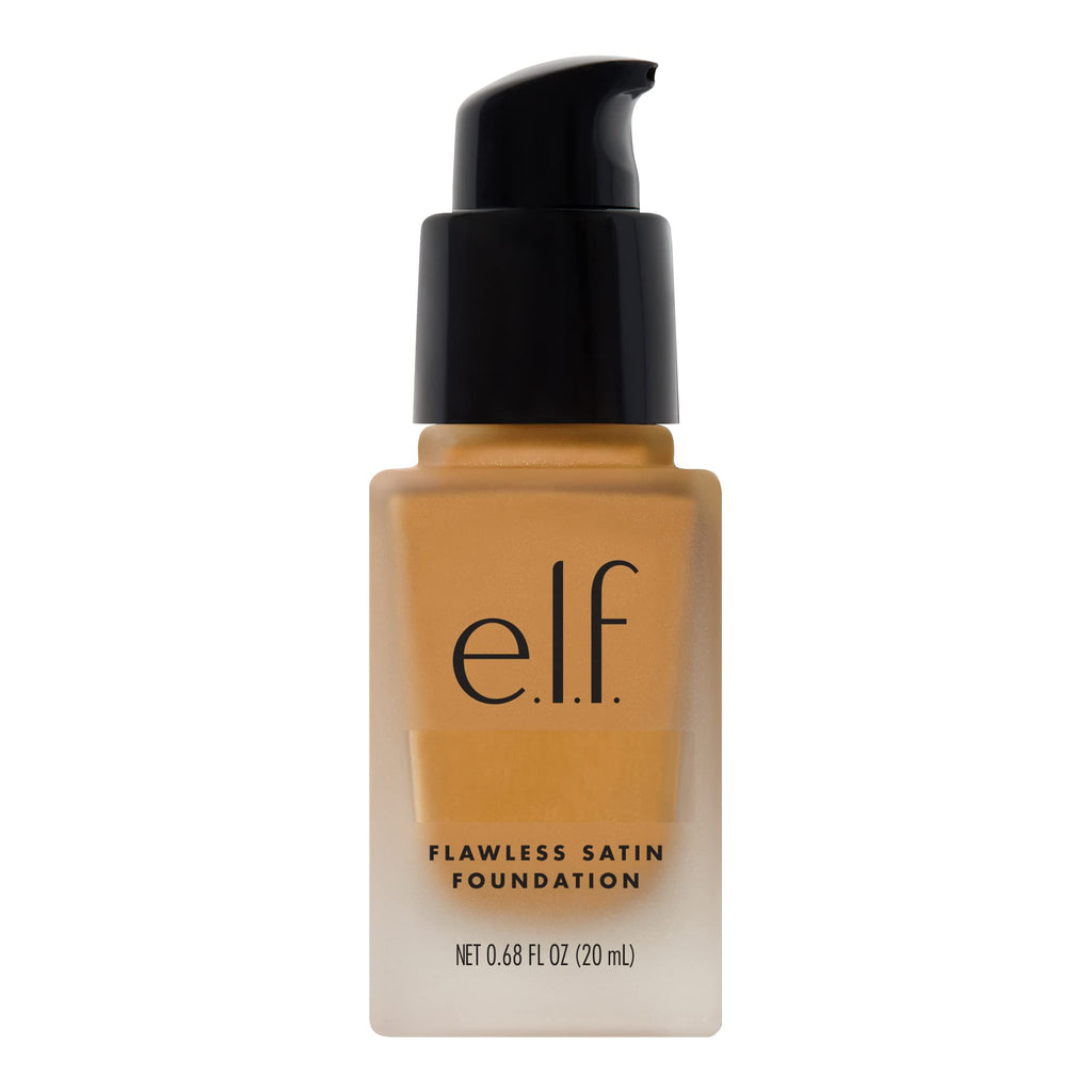 e.l.f. Flawless Satin Foundation, Lightweight & Medium Coverage, Semi-Matte Finish, Vegan & Cruelty-Free, Alabaster, 0.68 Fl Oz (20mL)