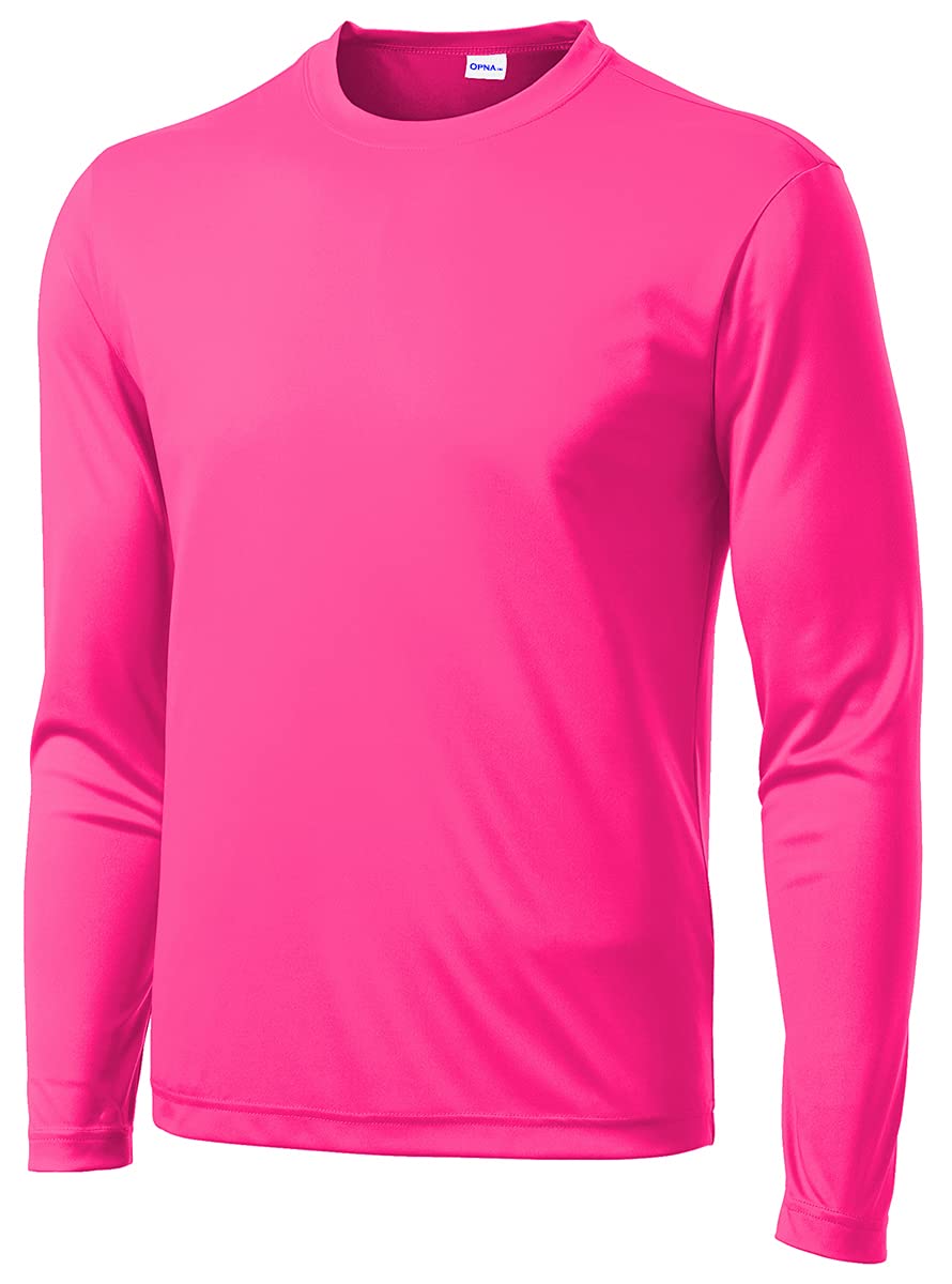 Men's Long Sleeve Moisture Wicking Athletic Shirts, Dry Fit Long Sleeve UV Protection Shirts Men for Workout, Running, Hiking