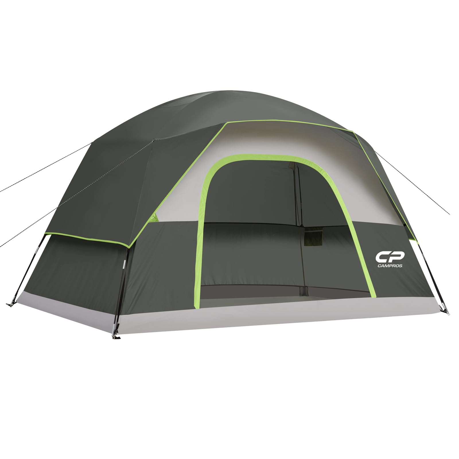 CAMPROS CP Camping Tent 2/4/6 Person, Waterproof Windproof Double Layer Dome Tent, Easy Setup with Large Mesh Windows & Wide Door for Outdoor Camping Backyard