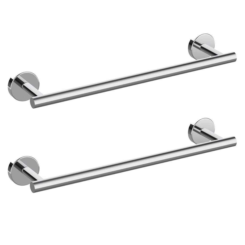 Cilee 2 Pieces Matte Black Bathroom Towel Bar, 24 Inch Double Towel Racks,Bathroom Towel Holder Towel Hanger for Bathroom Stainless Steel Wall Mount