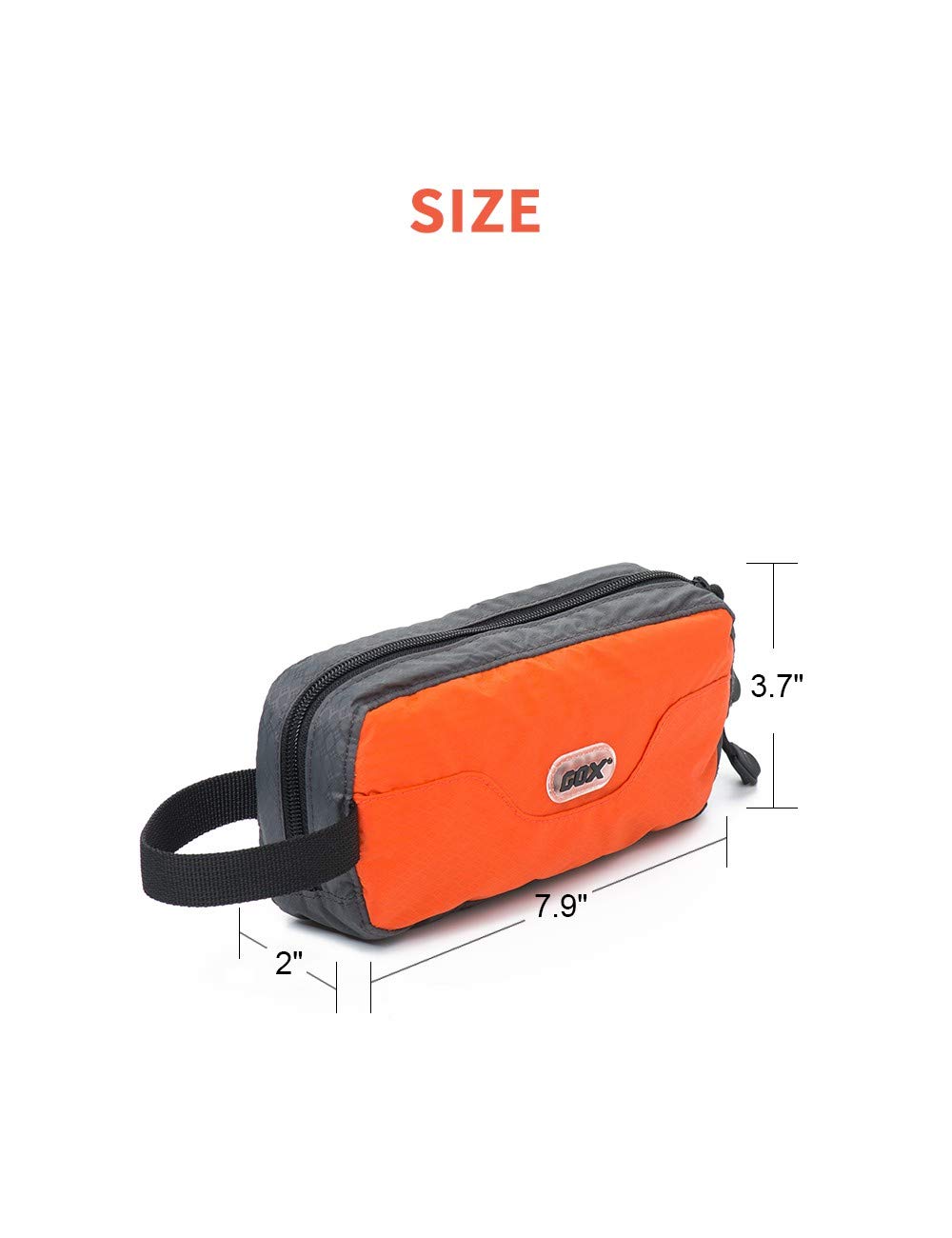 GOX Travel Small Toiletry Bag for Men Nylon Dopp Kit Medicine Bag Travel Organizer Pouch Shave Kits for Teens Toiletry Essentials Bathroom Compact (Black, 7.9 * 3.7 * 2 Inches)