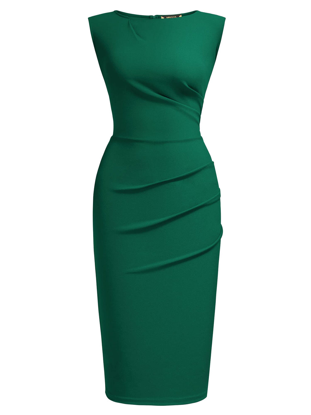 Miusol Women's Retro Ruffle Style Slim Work Pencil Dress