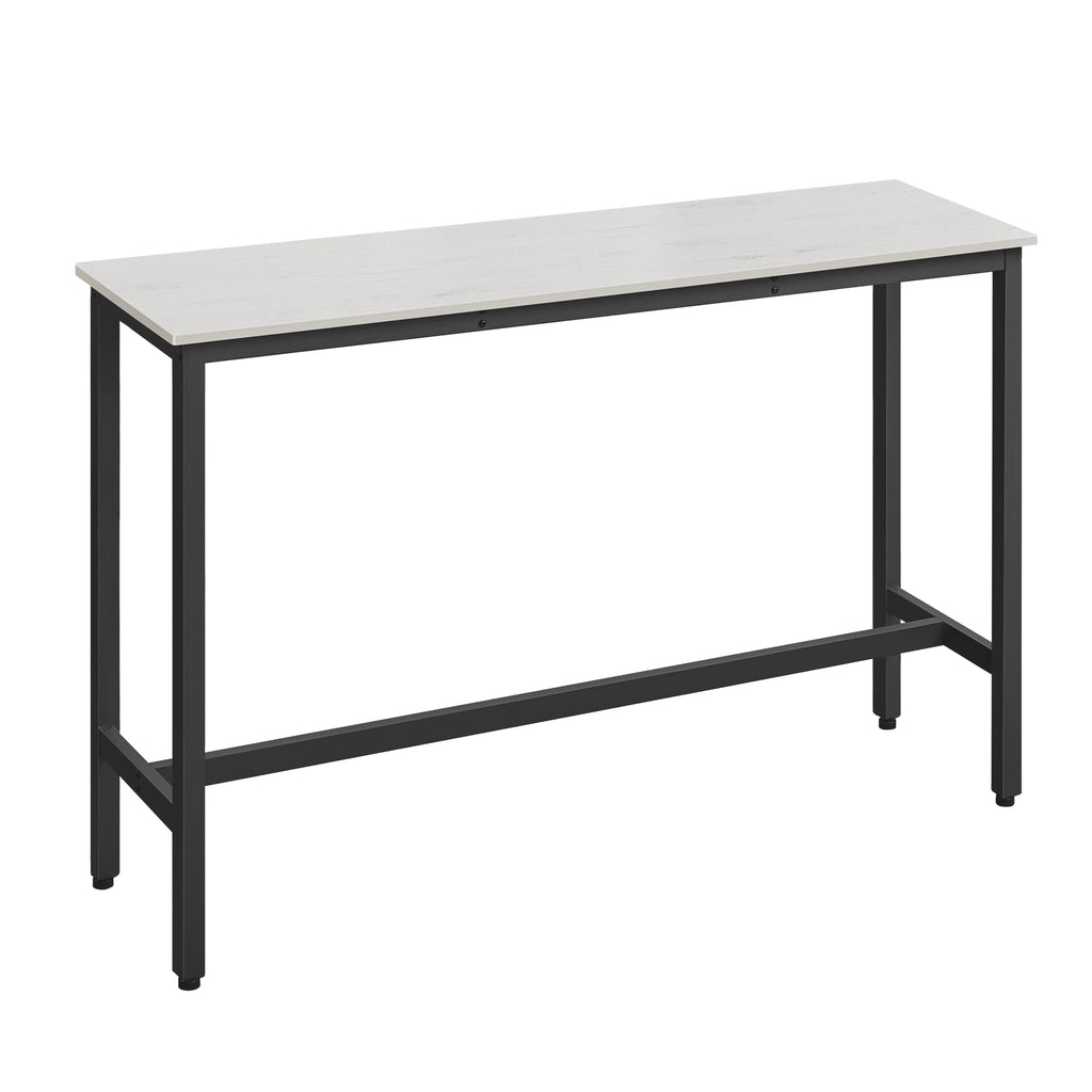 VASAGLE Bar Table, Kitchen Dining Table, High Top Pub Table, Bar Height Cocktail Table for Living Room Party, Sturdy Metal, 15.7 x 39.4 x 35.4 Inches for Narrow Spaces, Ebony Black and Ink Black