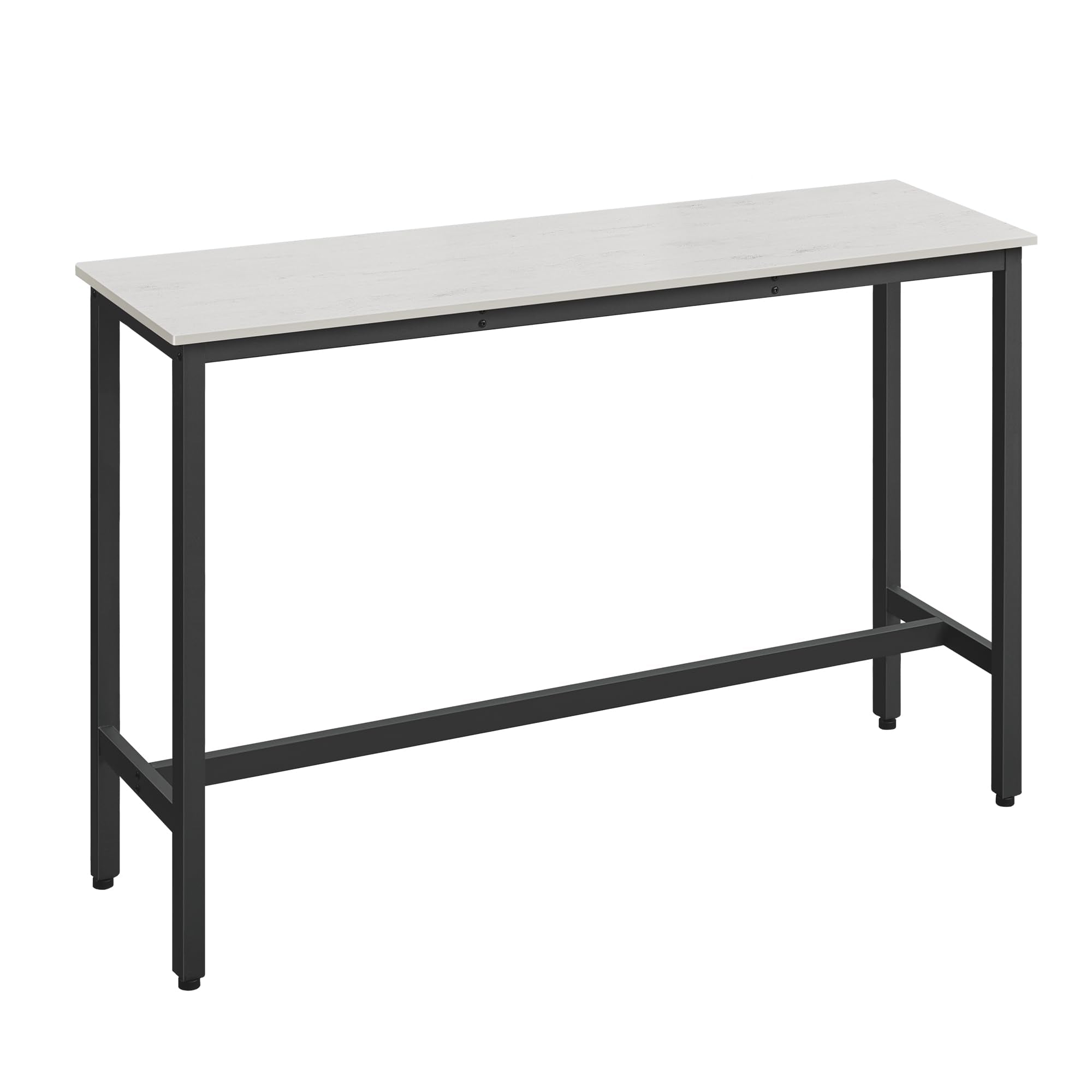 VASAGLE Bar Table, Kitchen Dining Table, High Top Pub Table, Bar Height Cocktail Table for Living Room Party, Sturdy Metal, 15.7 x 39.4 x 35.4 Inches for Narrow Spaces, Ebony Black and Ink Black