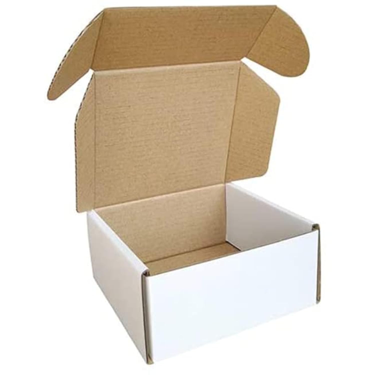 4x4x1'' Small Shipping Boxes 25 Pack, Corrugated Cardboard Mailers for Business, Black (CM441B25)
