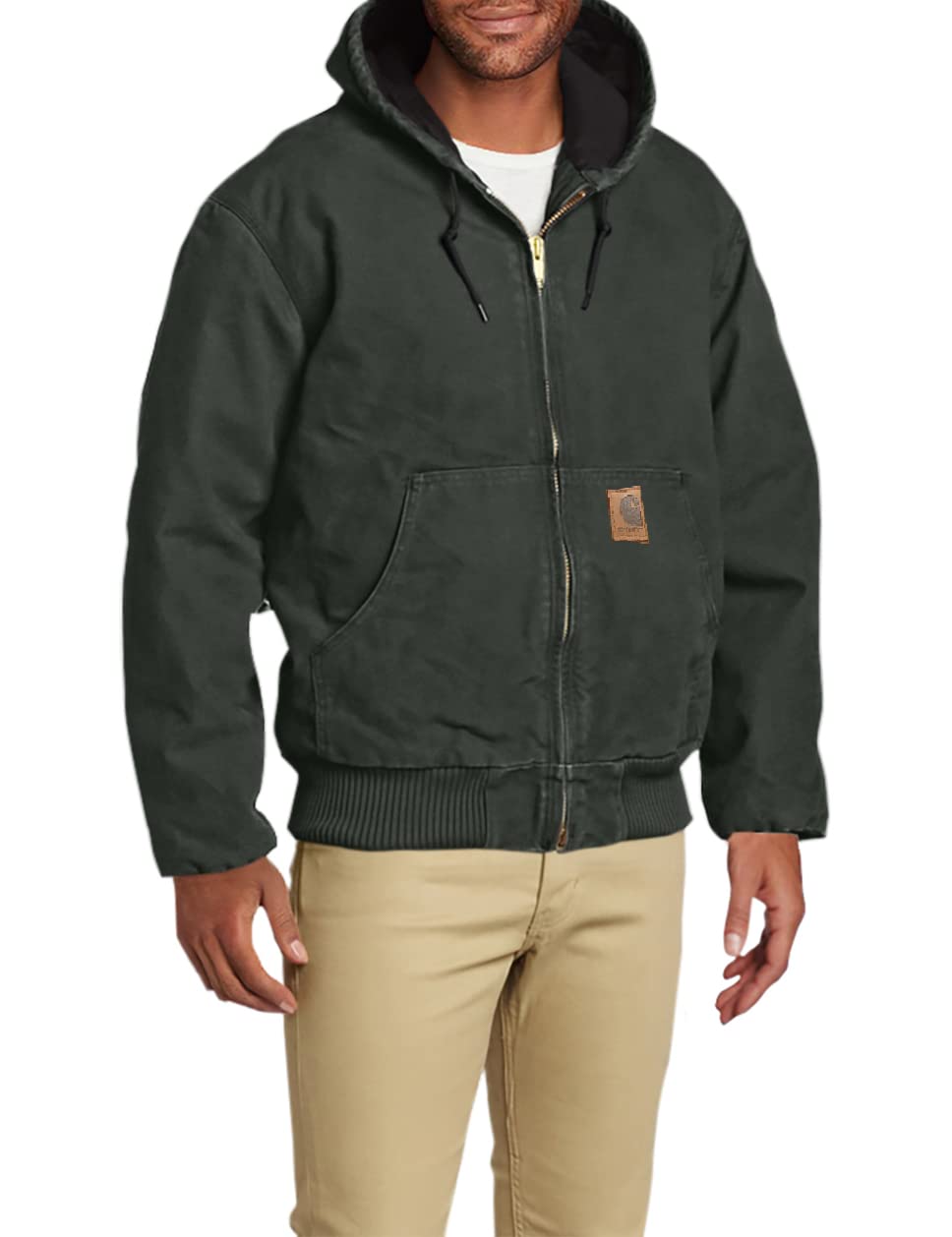 Carhartt Men's Big-Tall Quilted Flannel Lined Sandstone Active Jacket