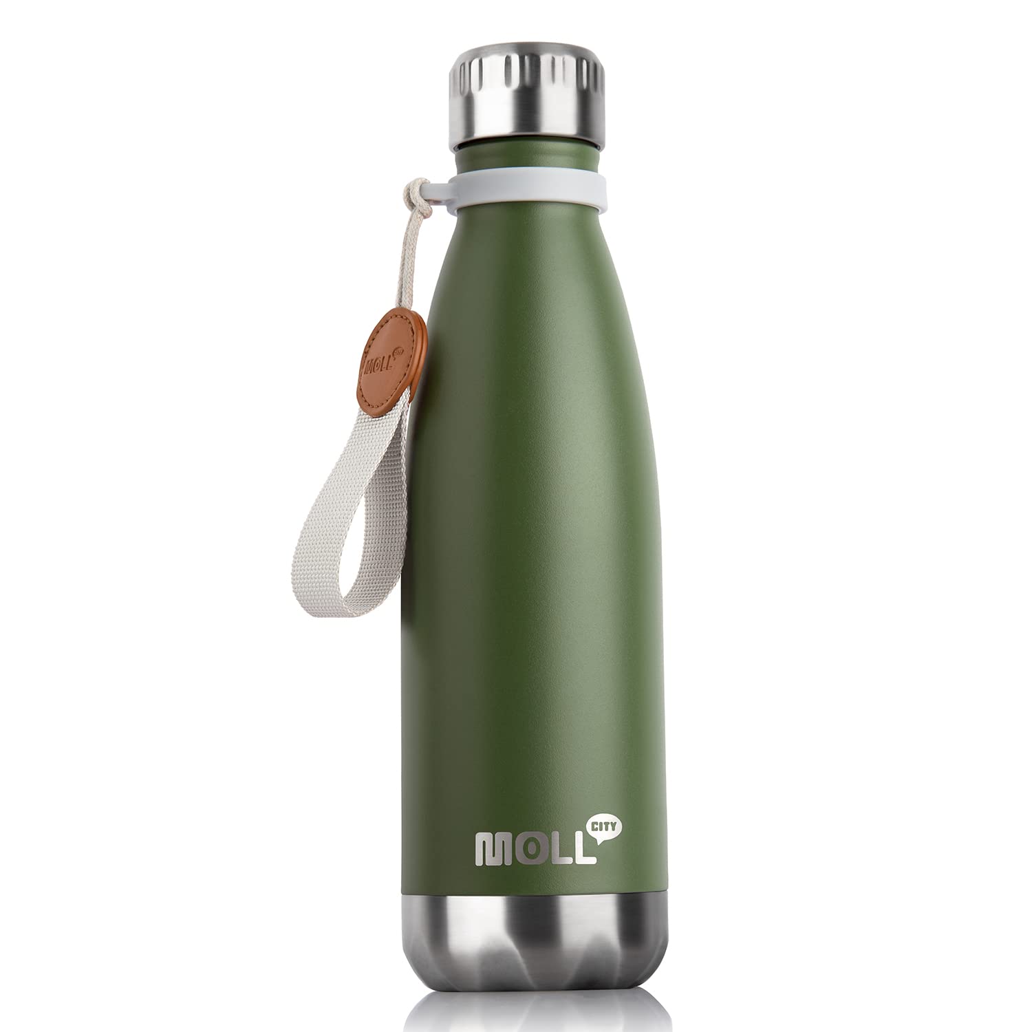 9 oz Water Bottle for Kids-Small Stainless Steel Water Bottle for School Vacuum Insulated Metal Leak Proof Cola Shape Water Flask for Boys Girls(Baby Blue)