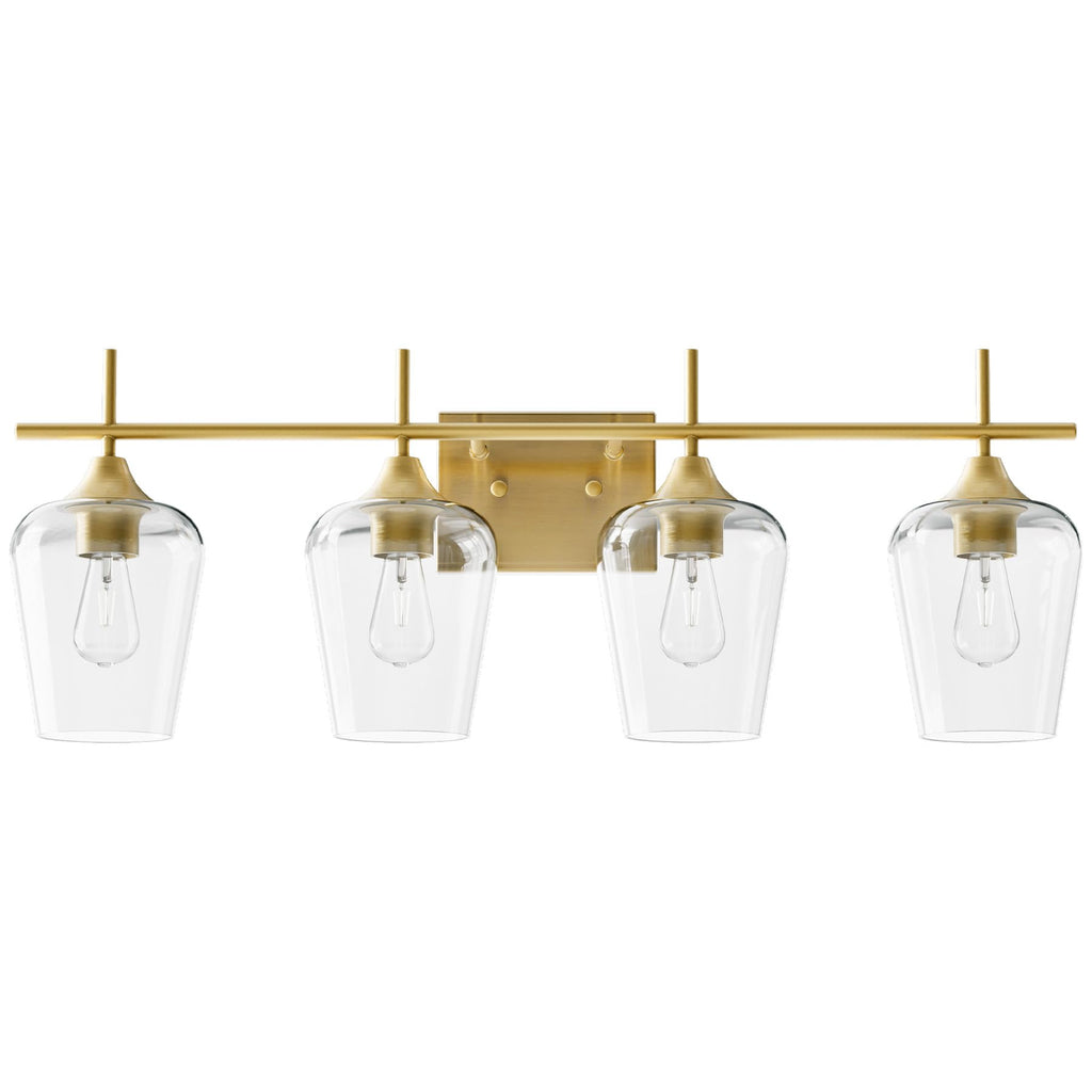 VONLUCE Bathroom Vanity Light, 2 Light Bathroom Light Fixture Over Mirror, Bathroom Wall Lamp with Clear Glass, Modern Brushed Nickel Vanity Lighting fixtures for Bathroom, Bedroom, Hallway