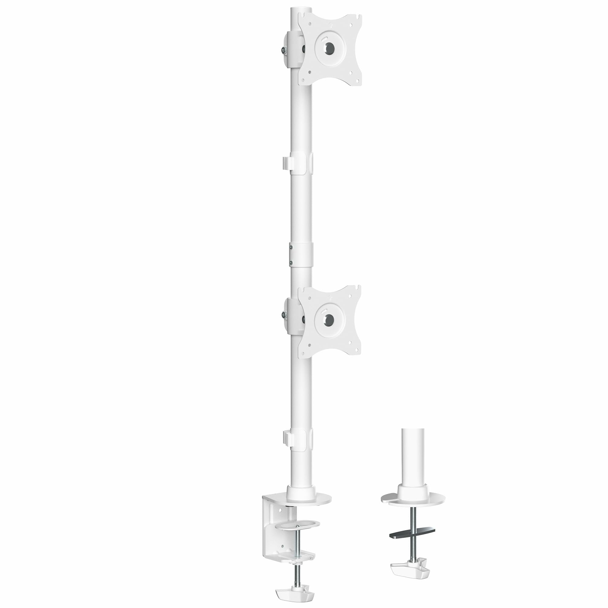 VIVO Dual Monitor Desk Mount Stand with Height Adjustment and VESA Plates for 2 LCD Ultrawide Screens up to 34 inches, Stacked Array, STAND-V002R
