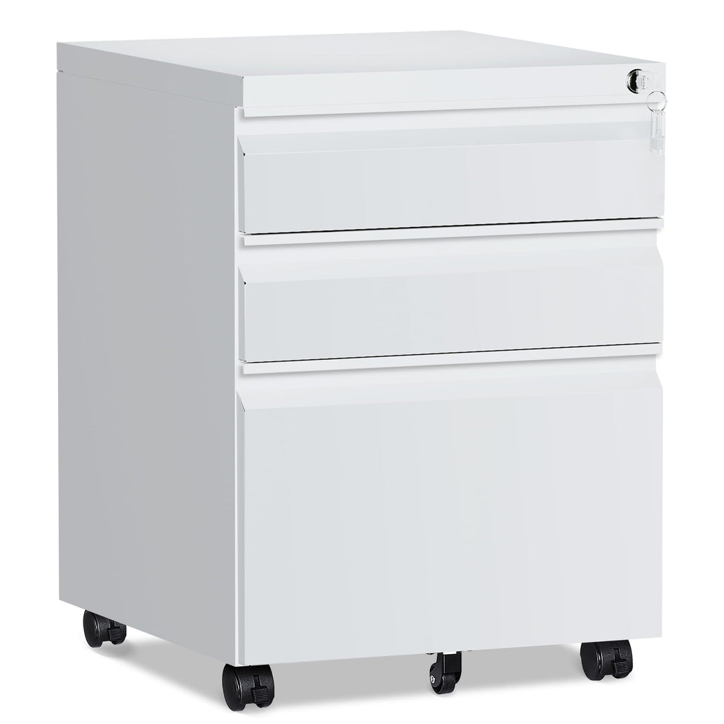 RAVIGIN 4 Drawer File Cabinet with Lock,Vertical Filing Cabinet for Home Office,Metal File Cabinets with Lock,Storage Files for A4/ Legal/Letter, Require Assembly, (Black)