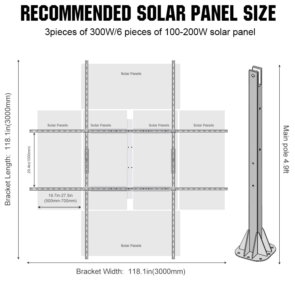ECO-WORTHY 1200W Solar Tracker System: 6pcs 195W Monocrystalline Solar Panels, Dual-Axis Solar Tracking Kit with Tracker Controller for Shed Farm Yard Hut Field and Any Off-Grid