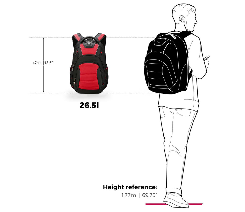 Swissdigital Design Travel Backpack for Women or Men, TSA Friendly USB Charging RFID Protection Business Carry on Bag Fits 15.6" Laptop Backpack Black | J14-BR