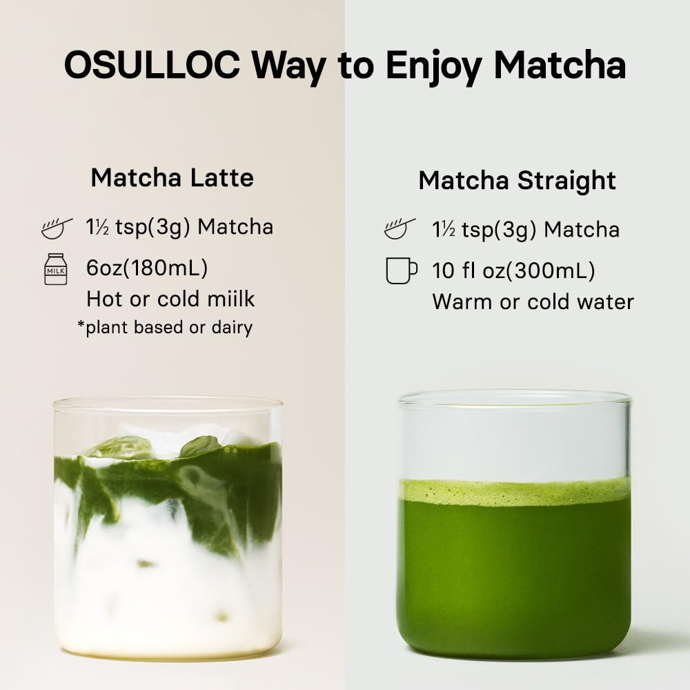 OSULLOC Volcanic Isle Matcha Powder, Ceremonial Grade Korean Matcha, Green tea powder from Jeju Island (1.41oz, 40g)