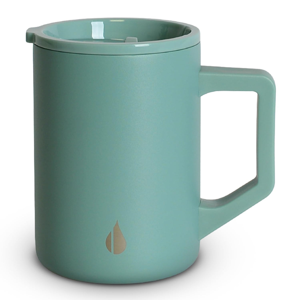 Elemental Insulated Coffee Mug - Triple-Wall Stainless Steel Summit Travel Cup for Hot and Cold Drinks - Thermal Coffee Mug with Lid and Handle for Camping, Office & Travel 12oz - Black