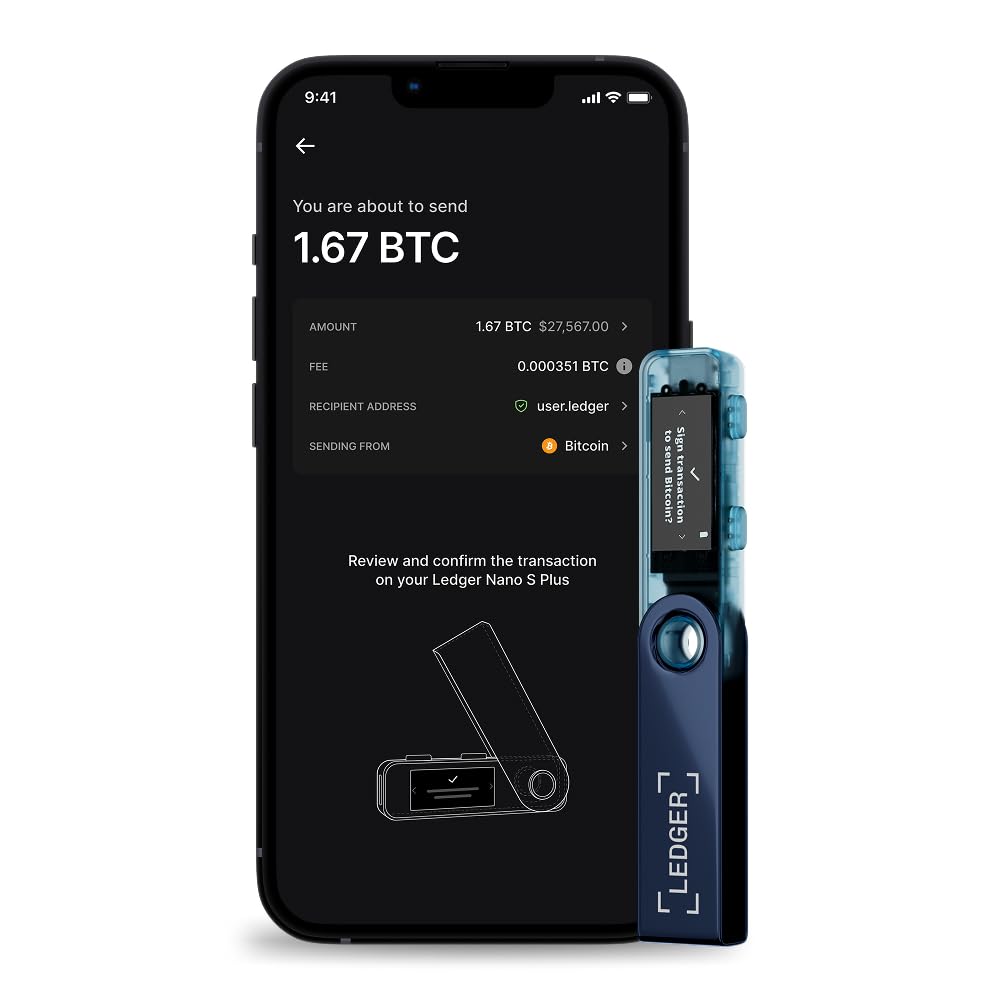 Ledger Nano S Plus Signer – The accessible Way to Manage Your Crypto & NFTs securely (Ledger Wallet for Desktop and Android only) – Matte Black