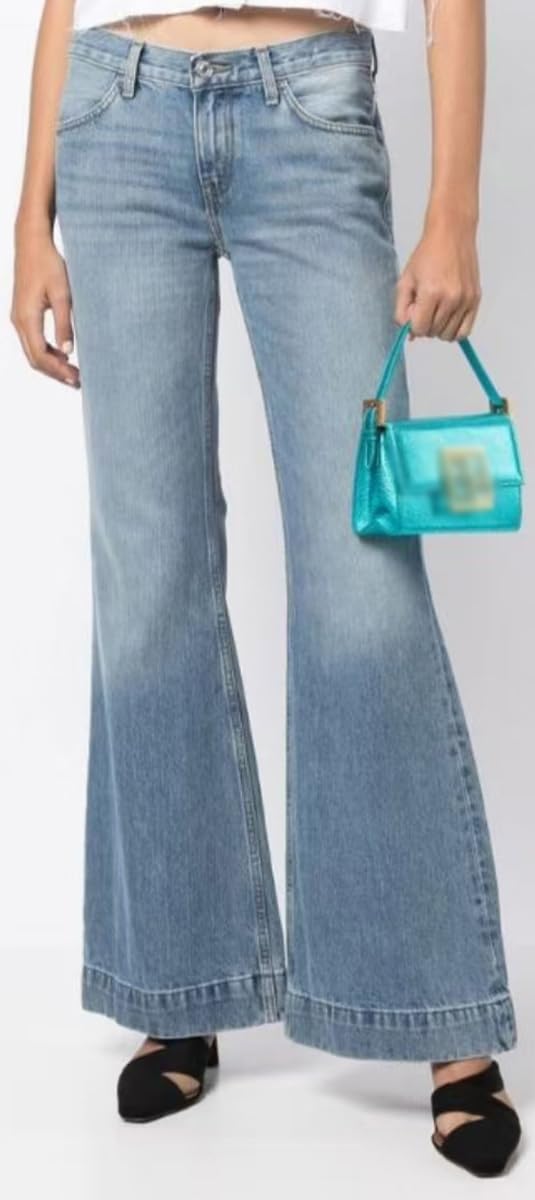 Bell Bottom Jeans for Women Ripped High Waisted Classic Flared Denim Pants