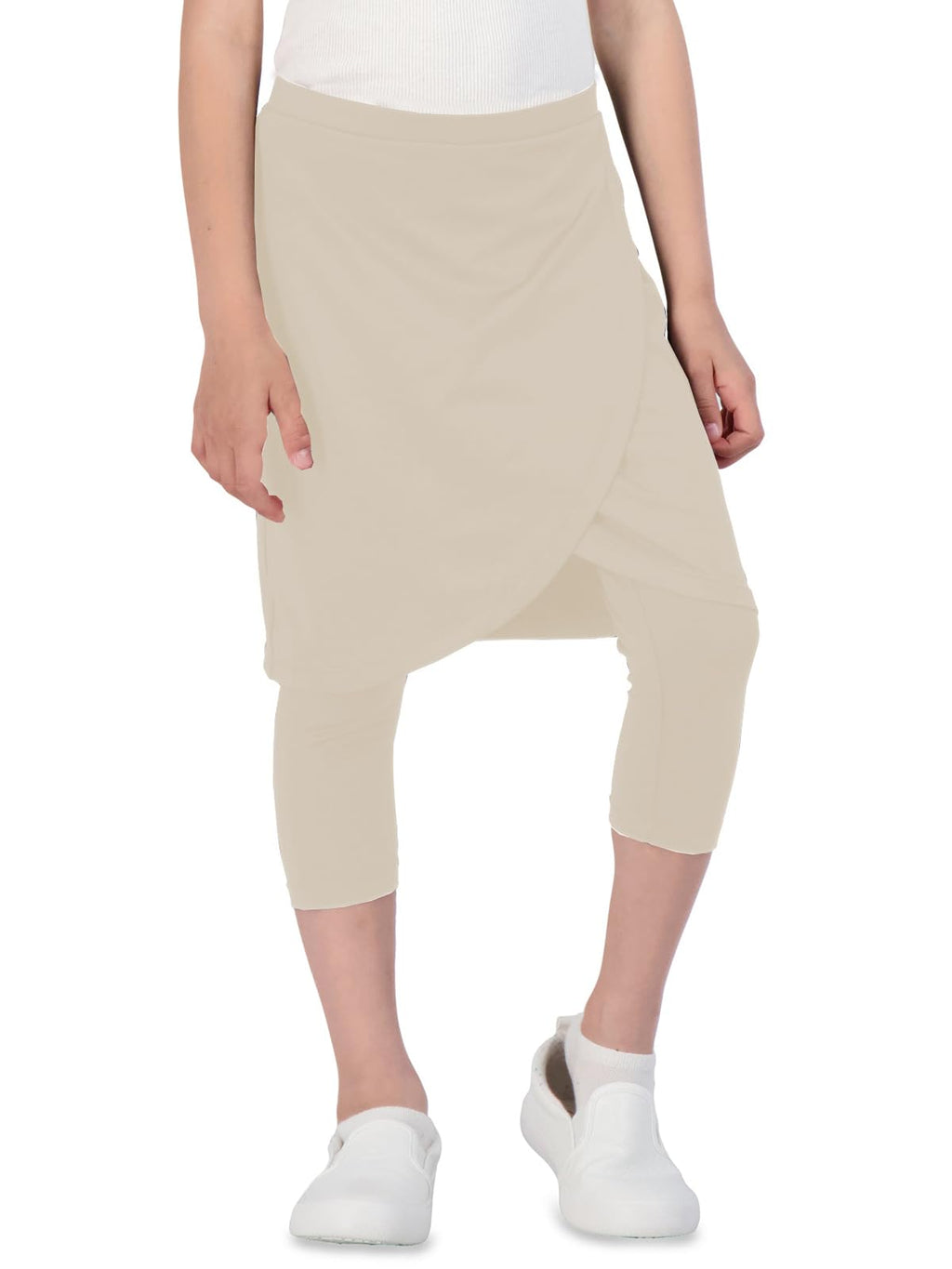 CharmWM Girls High Elastic Waist Capri Pants Kids Cute Active Golf Tennis Skorts Leggings Skirts Trousers